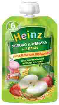 Отзывы Heinz яблоко, клубника и злаки (с 6 месяцев) 90 г, 1 шт.