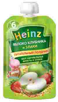 Отзывы Heinz яблоко, клубника и злаки (с 6 месяцев) 90 г, 12 шт.