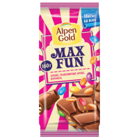 Отзывы Шоколад Alpen Gold Max Fun молочный с арахисом, разноцветными драже и карамелью