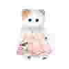 Мягкая игрушка Basik&Co Кошка Ли-Ли в нежно-розовом платье с птичкой 27 см
