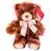 Мягкая игрушка Aurora Медведь коричневый с кремовым бантом 20 см
