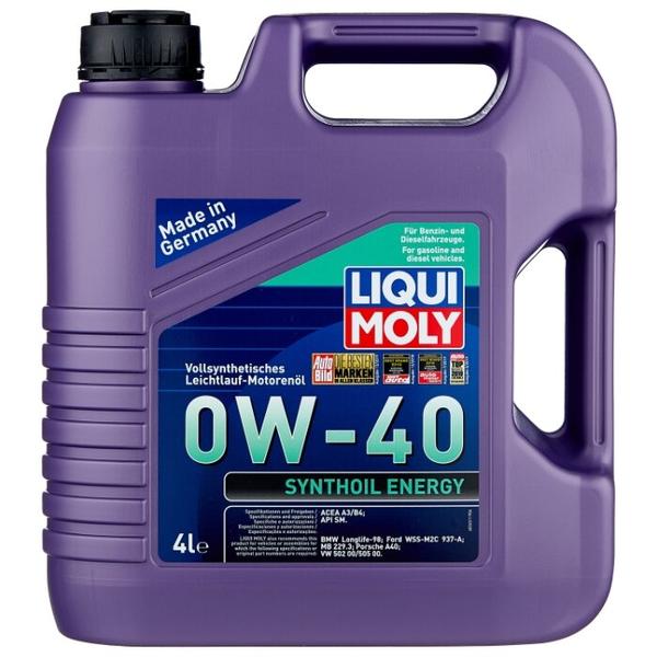 Отзывы LIQUI MOLY Synthoil Energy 0W-40 4 л