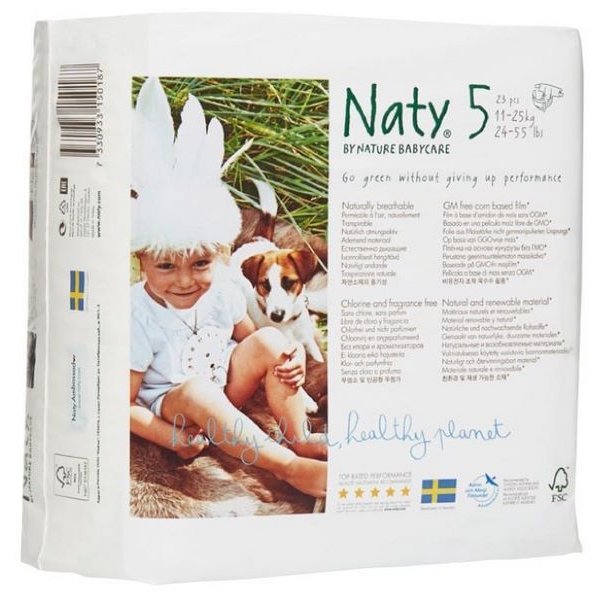 Отзывы Naty подгузники 5 (11-25 кг)
