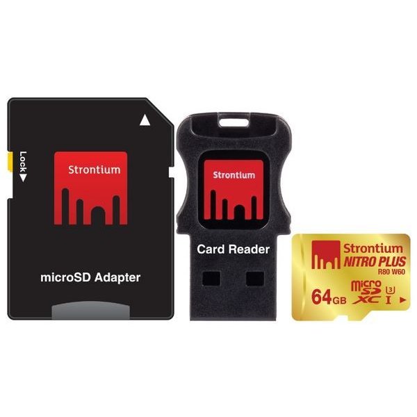 Отзывы Strontium NITRO PLUS microSDXC Class 10 UHS-I U3 + SD adapter & USB Card Reader