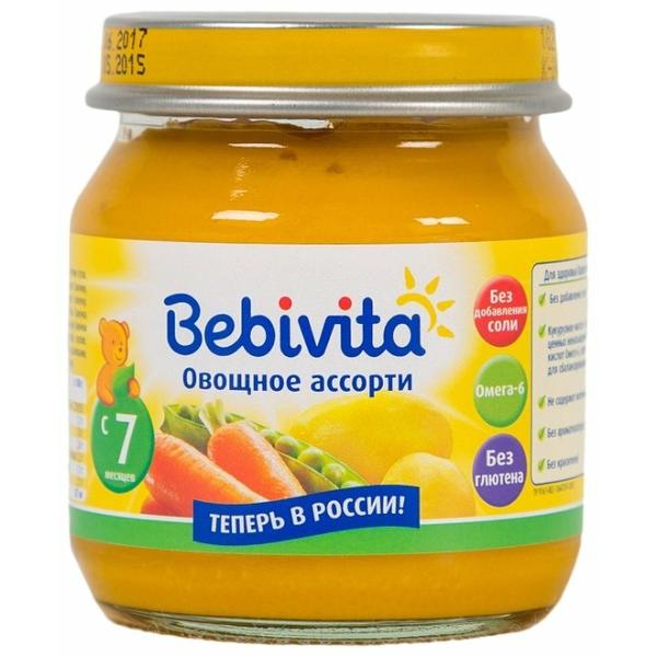 Отзывы Пюре Bebivita овощное ассорти (с 7 месяцев) 100 г, 1 шт.