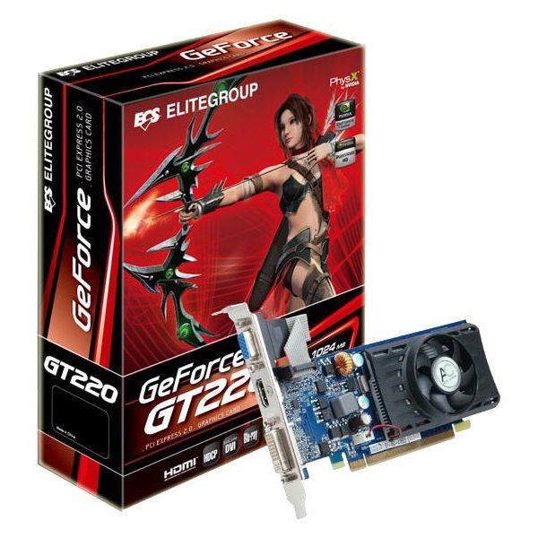 Отзывы ECS GeForce GT 220 625Mhz PCI-E 2.0 1024Mb 1000Mhz 128 bit DVI HDMI HDCP