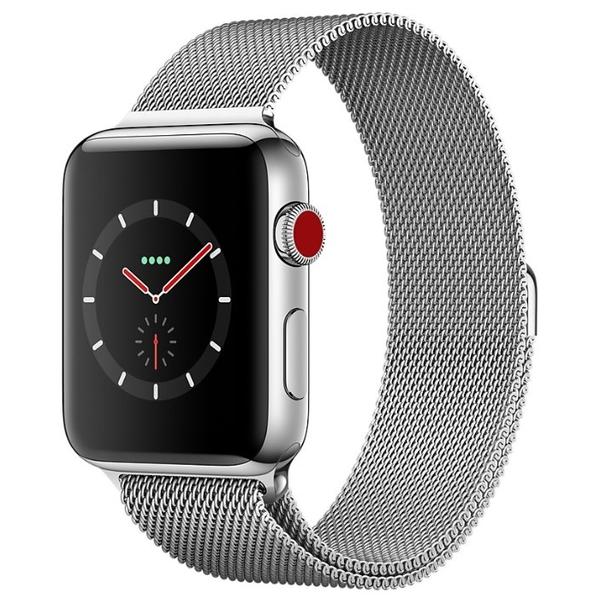 Отзывы Apple Watch Series 3 Cellular 42mm Stainless Steel Case with Milanese Loop