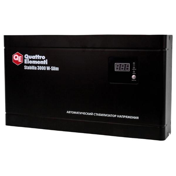 Отзывы Стабилизатор напряжения однофазный Quattro Elementi Stabilia W-Slim 3000 (1.8 кВт)