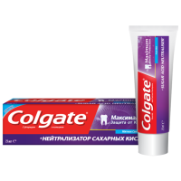 Отзывы Зубная паста Colgate Максимальная защита от кариеса + Нейтрализатор сахарных кислот, мята