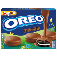 Отзывы Печенье Oreo ENROBED с какао и начинкой с ванильным вкусом, покрытое шоколадной глазурью, 246 г
