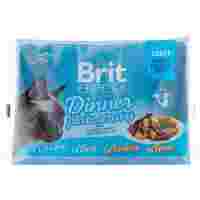 Отзывы Корм для кошек Brit Premium Dinner Plate с курицей, с индейкой, с говядиной, с тунцом 85 г (кусочки в соусе)