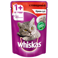 Отзывы Корм для кошек Whiskas с говядиной 85 г (кусочки в соусе)
