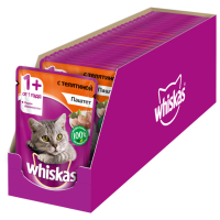 Отзывы Корм для кошек Whiskas беззерновой, с телятиной 85 г (паштет)