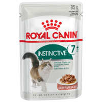 Отзывы Корм для пожилых кошек Royal Canin Instinctive +7 для профилактики МКБ, мясное ассорти 85 г (кусочки в соусе)