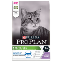Отзывы Корм для стерилизованных пожилых кошек Pro Plan Sterilised 7+ для профилактики МКБ, с индейкой