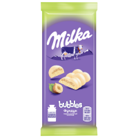 Отзывы Шоколад Milka Bubbles белый пористый с фундуком