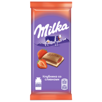 Отзывы Шоколад Milka молочный с клубнично-сливочной начинкой