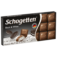 Отзывы Шоколад Schogetten Black&White молочный с начинкой из ванильного крема и кусочками печенья с какао порционный