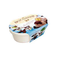 Отзывы Мороженое Вкусландия пломбир Птичье молоко с шоколадным топингом 450 г