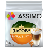 Отзывы Кофе в капсулах с жидким молоком Tassimo Jacobs Latte Macchiato Caramel (8 капс.)