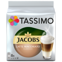 Отзывы Кофе в капсулах с жидким молоком Tassimo Jacobs Latte Macchiato Classico (8 капс.)
