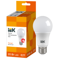 Отзывы Лампа светодиодная IEK ECO 3000K, E27, A60, 20Вт