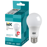Отзывы Лампа светодиодная IEK ECO 4000K, E27, A60, 15Вт