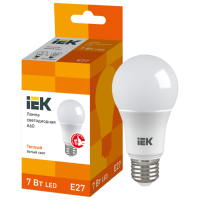 Отзывы Лампа светодиодная IEK ECO 6500K, E27, A60, 7Вт