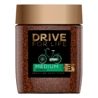 Отзывы Кофе растворимый DRIVE for LIFE Medium, стеклянная банка