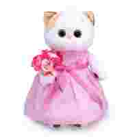 Отзывы Мягкая игрушка Basik&Co Кошка Ли-Ли в розовом платье с букетом 24 см