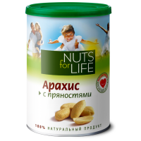 Отзывы Арахис Nuts for Life обжаренный соленый с пряностями 200 г