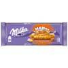 Шоколад Milka молочный с карамельной начинкой с арахисом и с арахисовой начинкой с воздушным рисом и кусочками арахиса